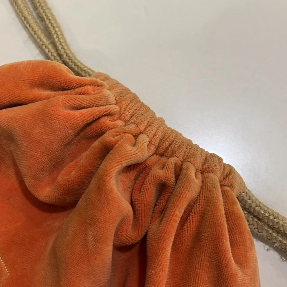 Super Rare Nike Athletics West Collection 80s Backpack Drawstring Gym Orange